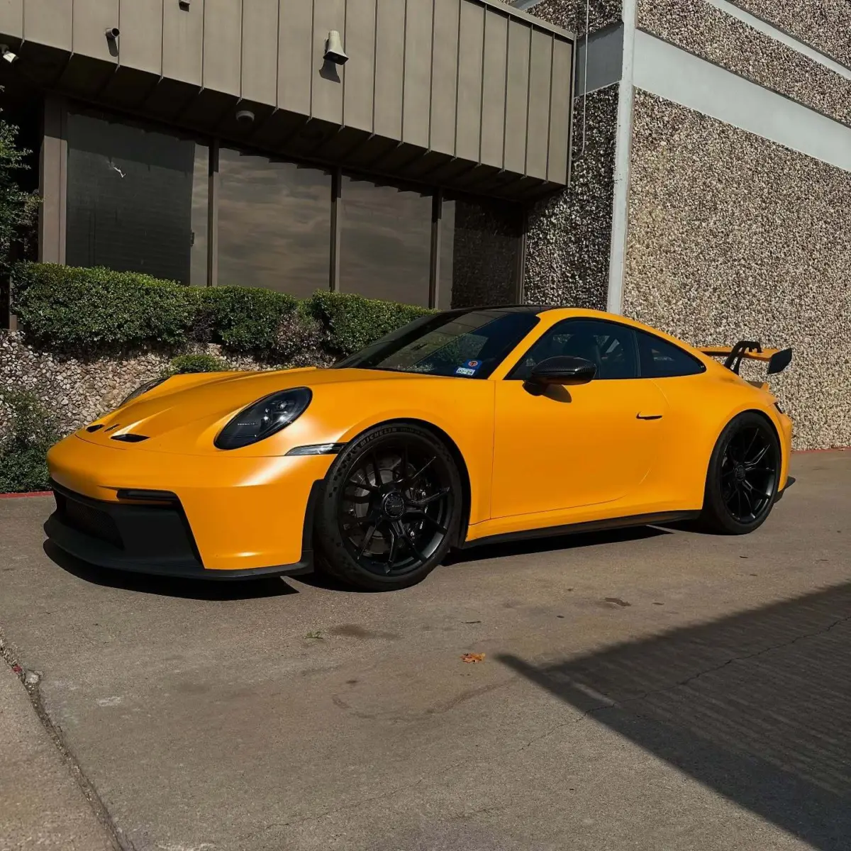 Porsche GT3 center lock wheels powder coated Matte Black