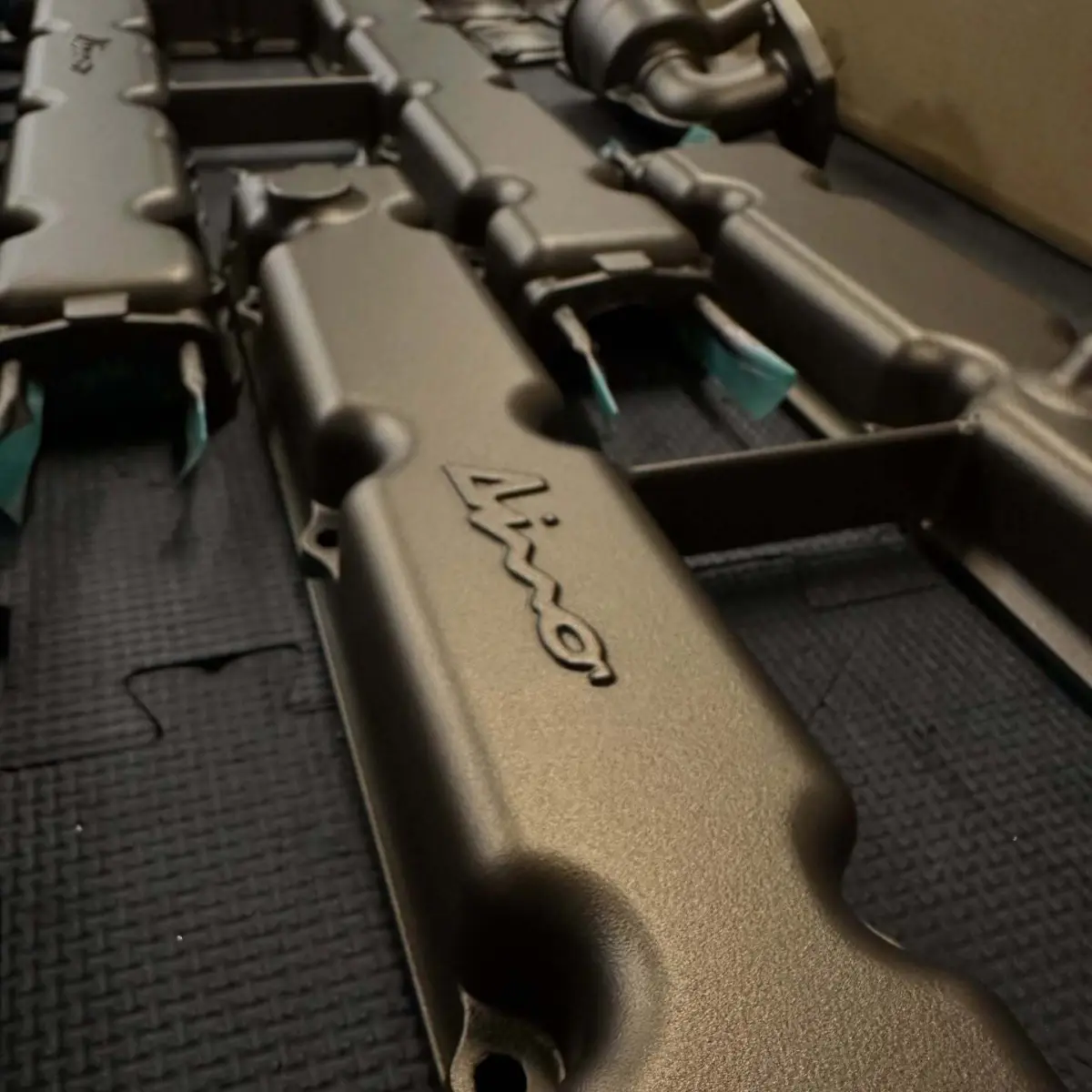 Classic Ferrari Dino parts refinished in Anodized Bronze