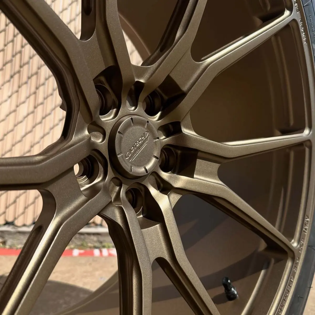 ADV1 wheels refinished in Satin Golden Bronze
