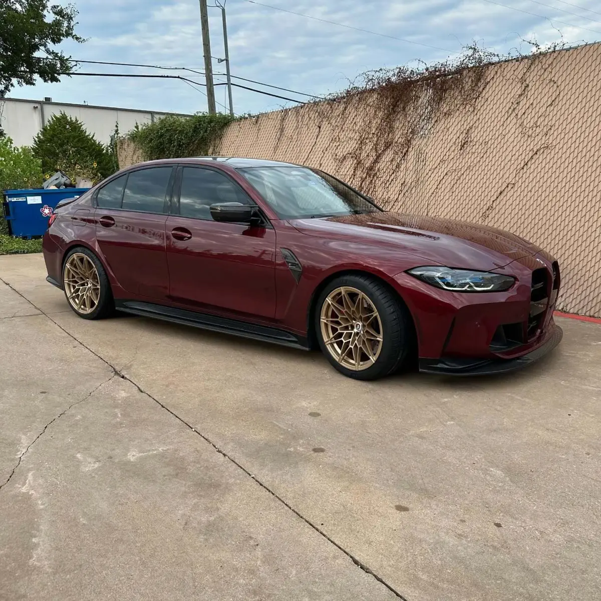 BMW wheels powder coated Sterling Gold II with High Gloss Clear