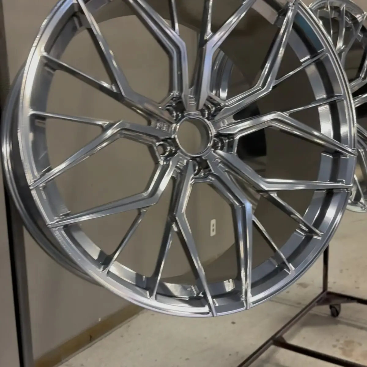 BMW X6 wheels refinished in Super Chrome for @forrennwraps