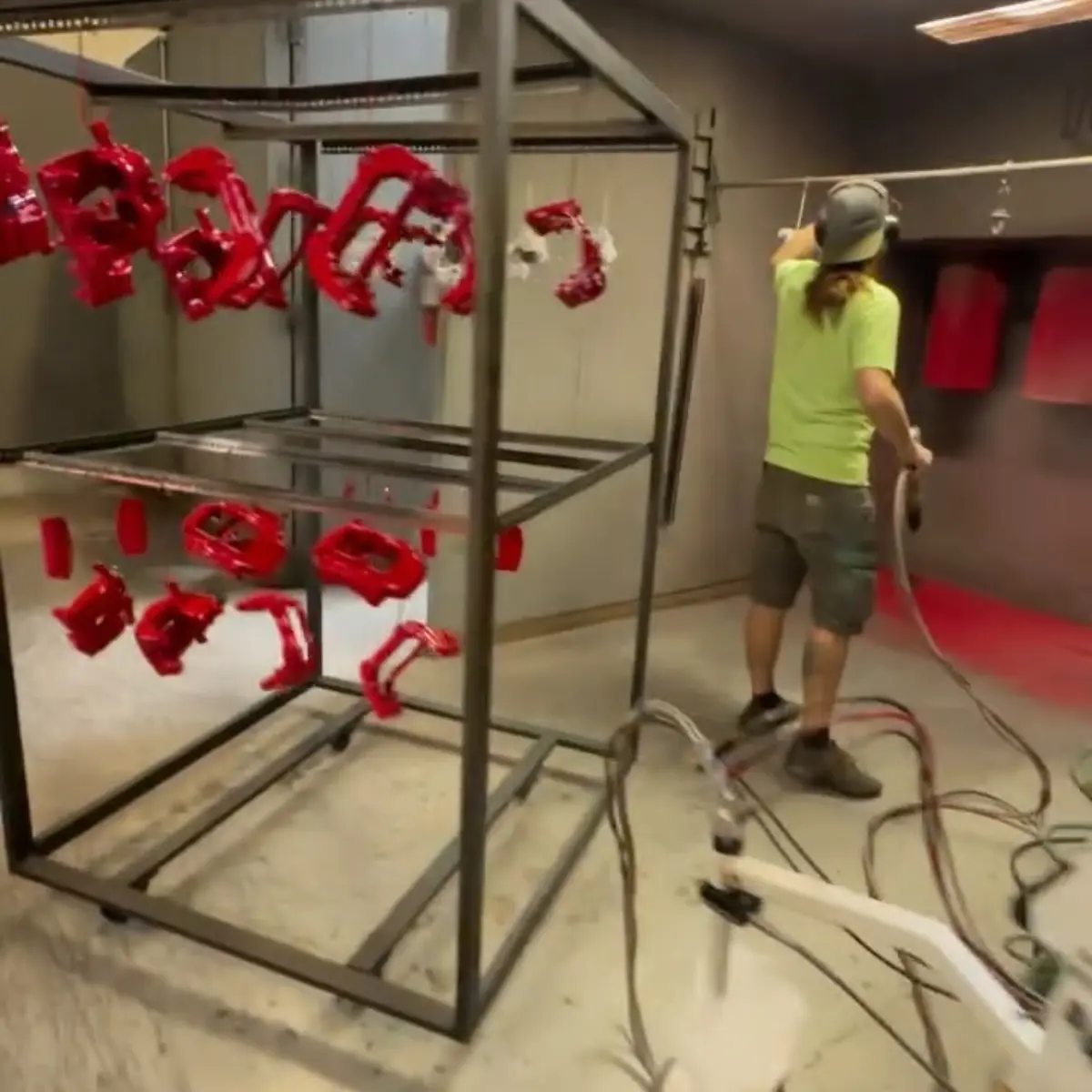 Wednesday morning at Unit F14 Powder Coating