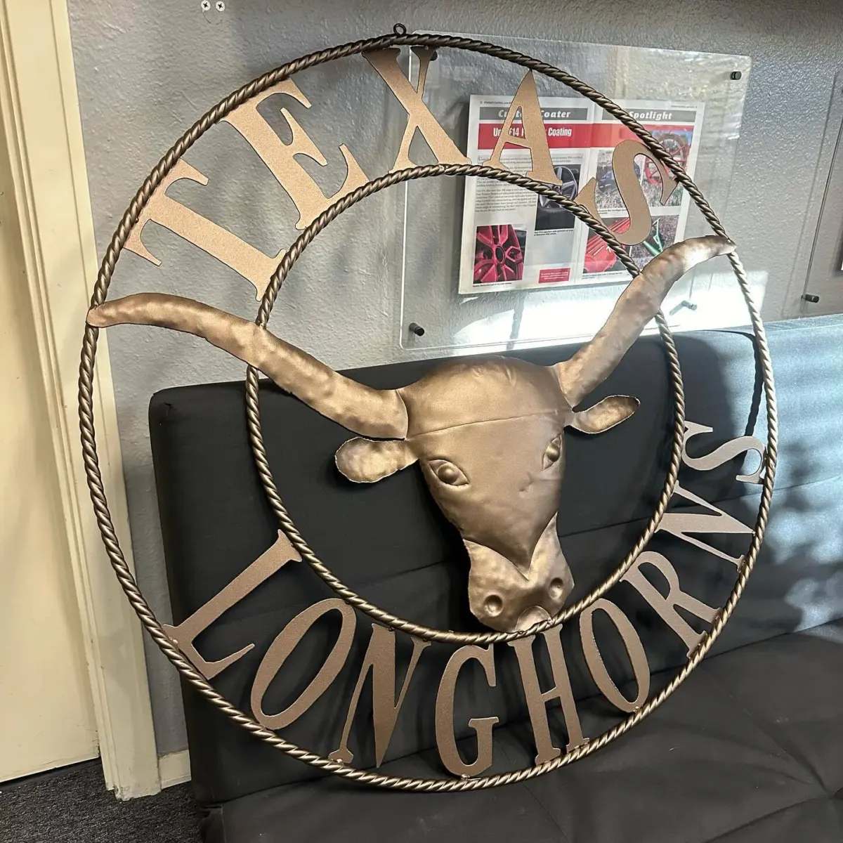 Texas Longhorns sign powder coated Empire Bronze