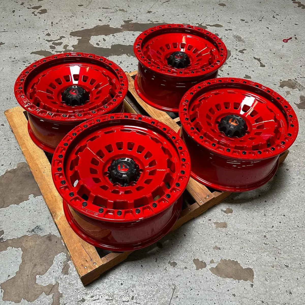 Fuel wheels refinished in Illusion Red
