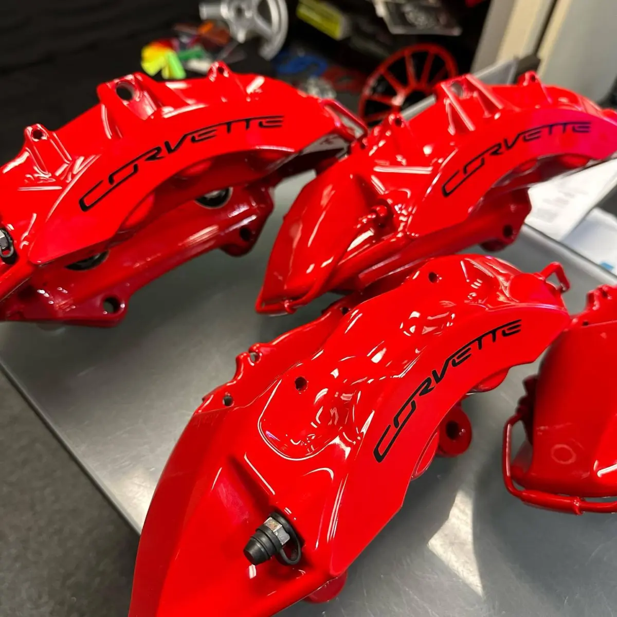 We fix bad work!
A local shop brought these C7 Corvette brakes in complaining one was leaking from a piston. Immediately we discovered mating surfaces were coated causing a leak where the brake line connects. Upon further inspection we found blast