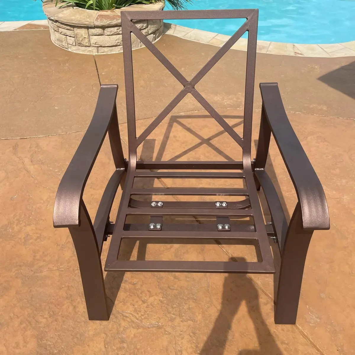 Yes! We do more than just automotive. Patio chairs refinished in a specially formulated outdoor Texture Bronze