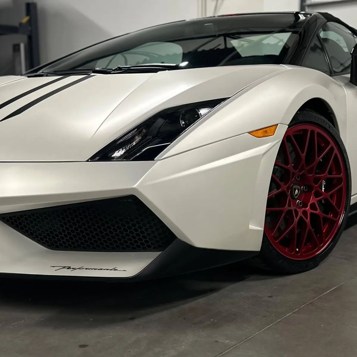 Wheels refinished in Anodized Red for @lamborghinidallas
