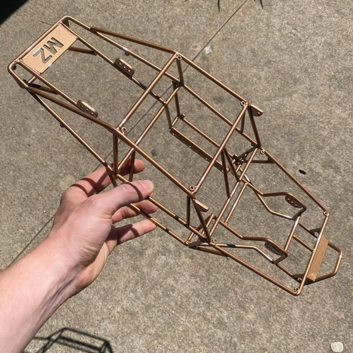 RC Rock Crowler frame refinished in Metallic Copper