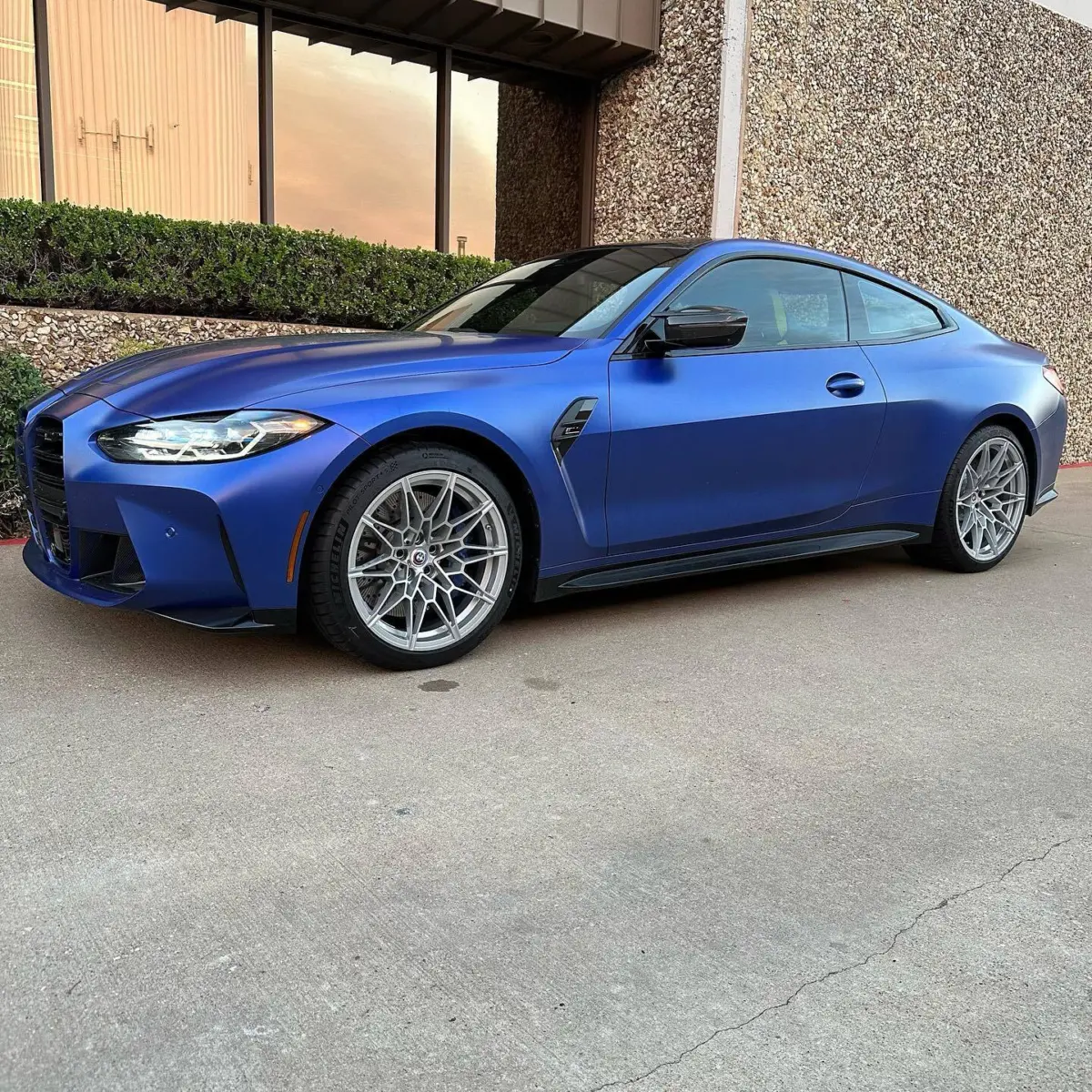 BMW M4 Competition wheels refinished in Bengal Silver with High Gloss Clear