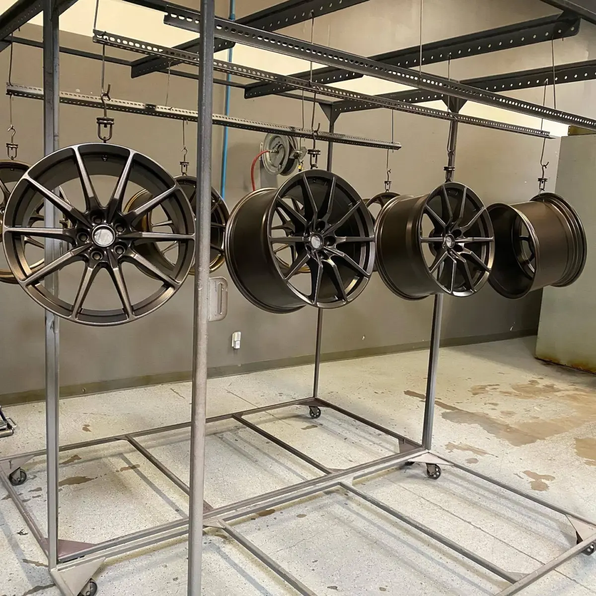 Ford Mustang wheels refinished in US Burnt Bronze