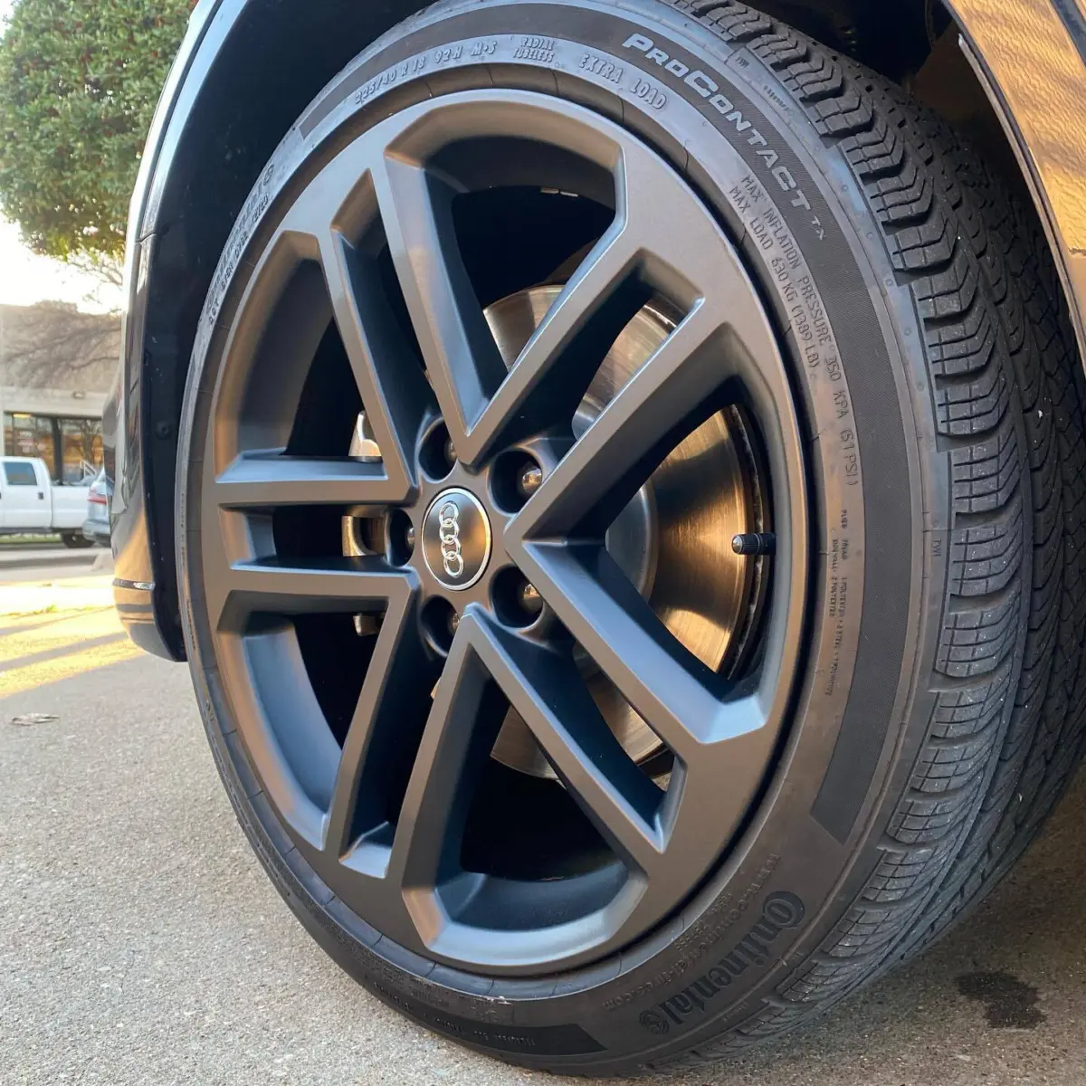 2020 Audi A3 wheels refinished in Matte Black