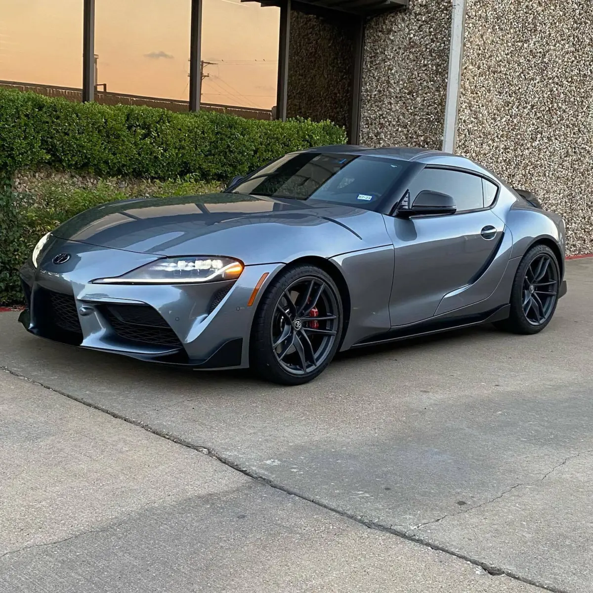 2020 Toyota Supra wheels refinished in a Satin Gunmetal