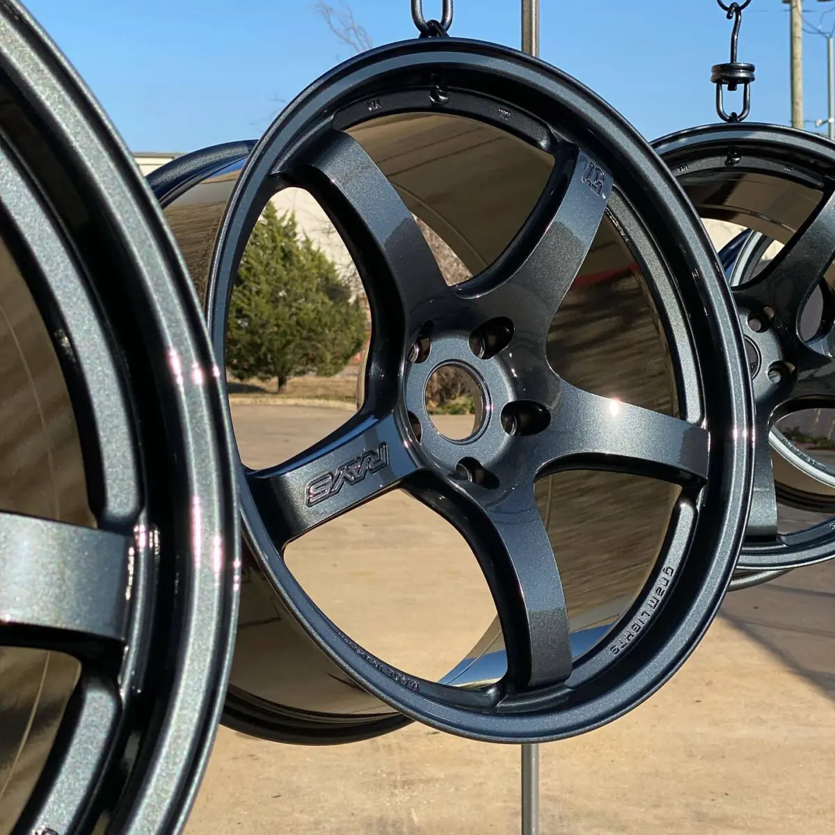 Rays Gramlights refinished in Santana Black with High Gloss Clear
