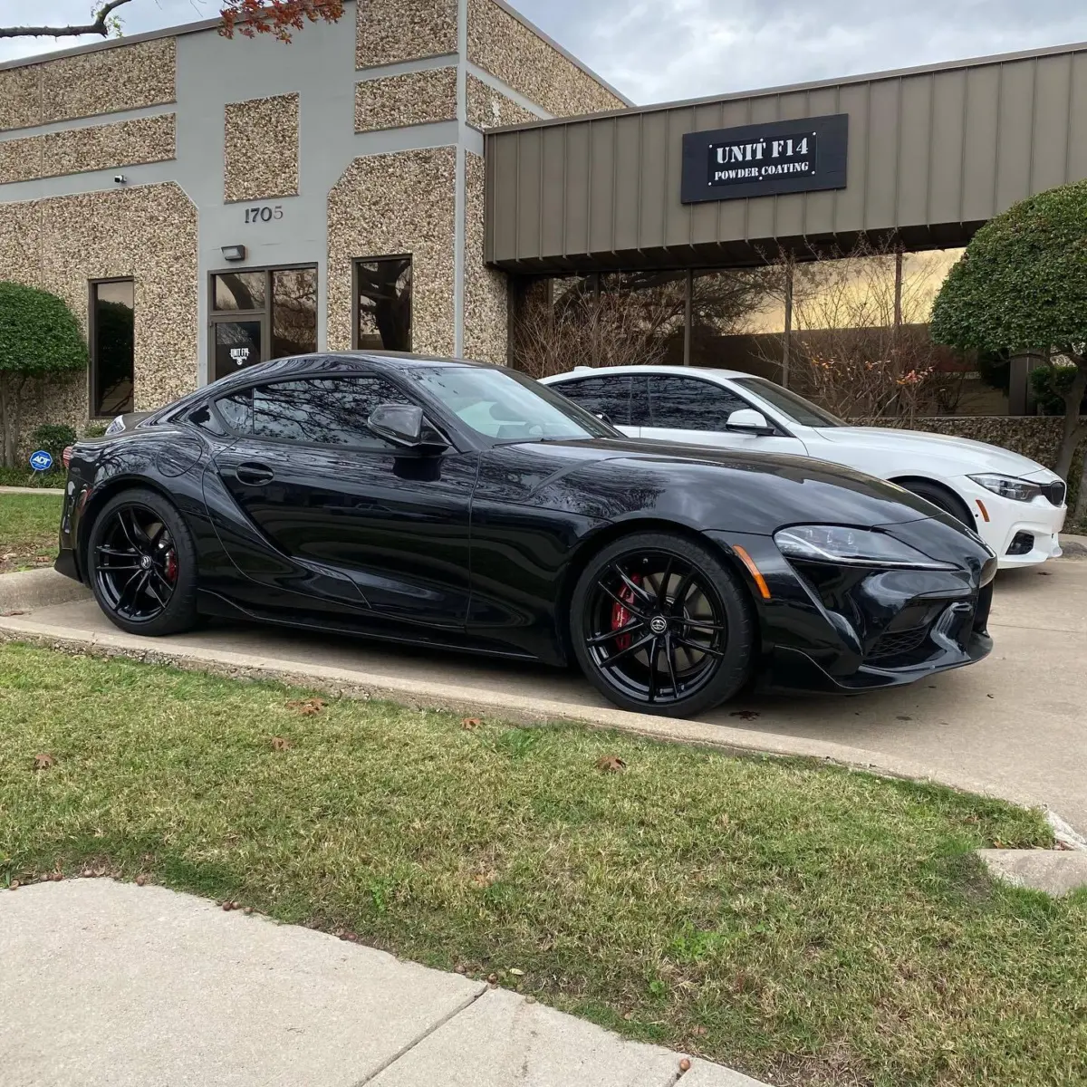 Toyota Supra wheels refinished Semigloss Black