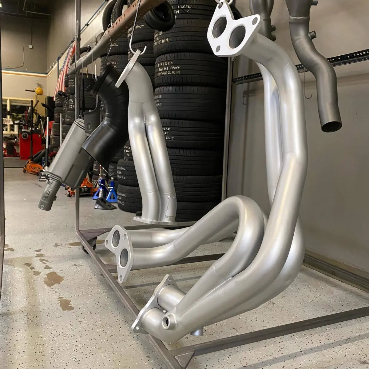 Exhaust parts refinished in @cerakote glacier series exhaust coatings
