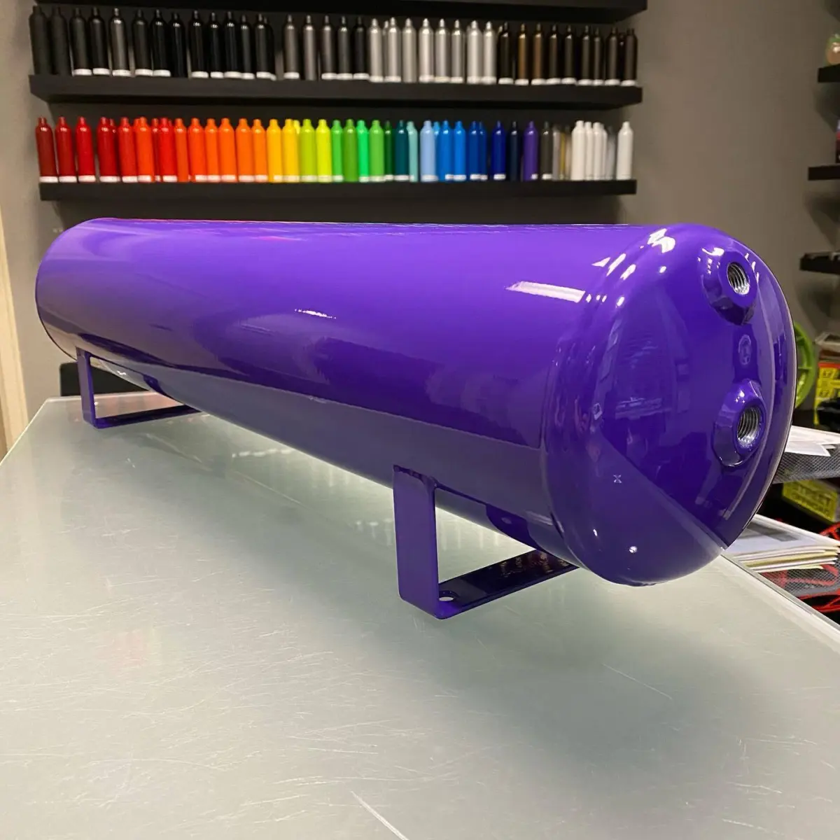 Air ride tank refinished in Crimson Purple for @classyhouseproductions