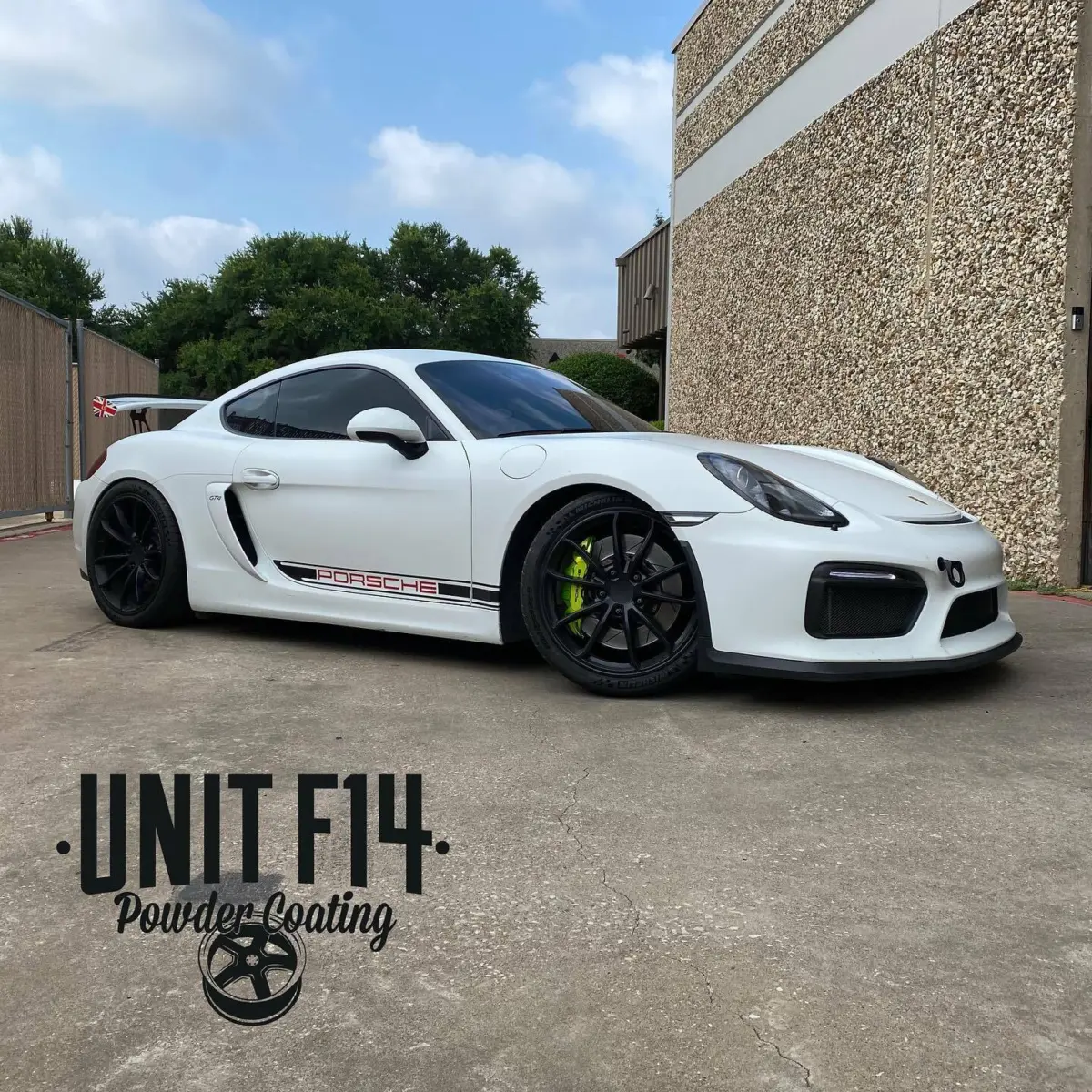 Porsche GT4 brake calipers refinished in Shocker Yellow. Off to @atd_automotive_llc to finish off the new look!