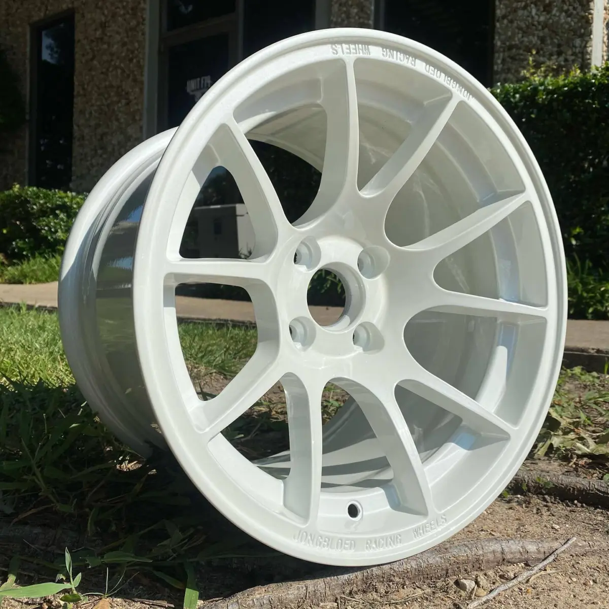 Wheels refinished in Pearlescent White for @iamjessyreyes, wrapped in (price matched) Hankook RS4s