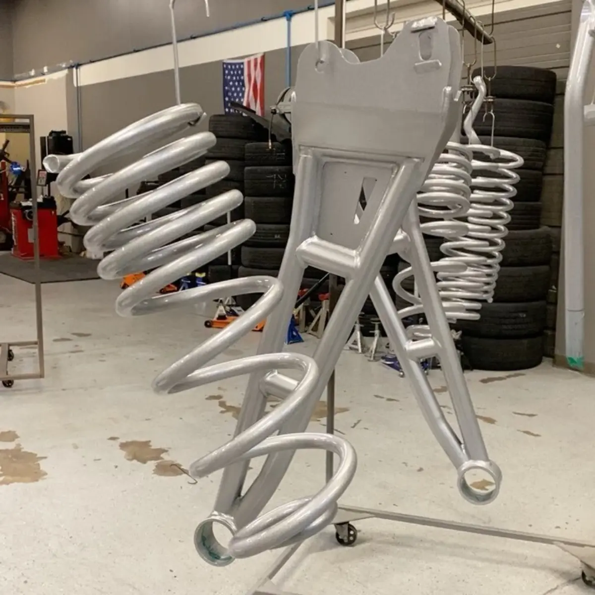 Lift kit refinished in Heavy Silver