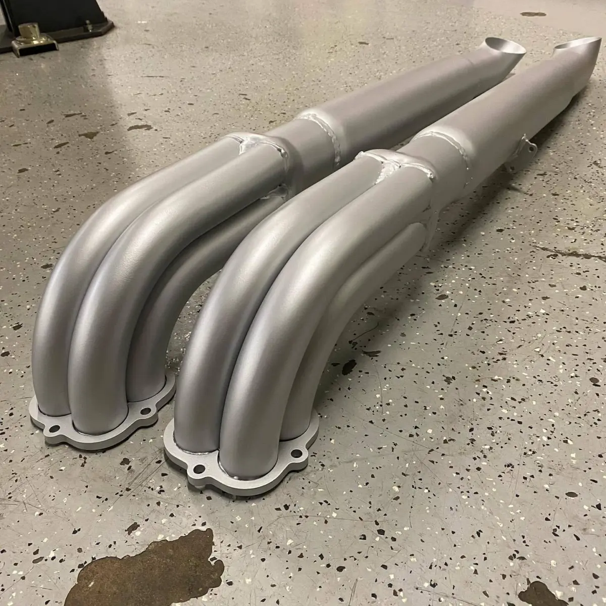 Glacier Silver Cerakote for this set of cobra exhaust pipes
