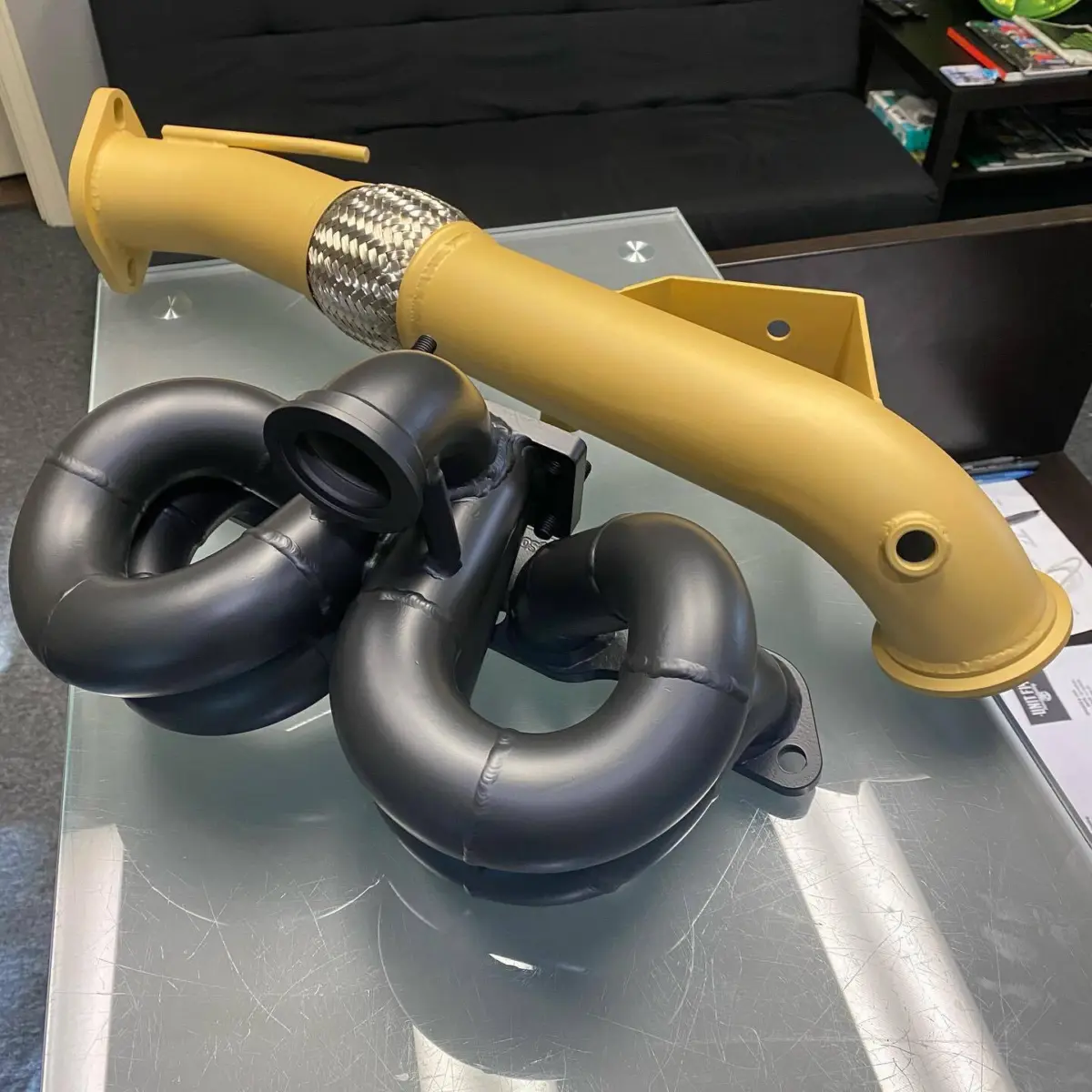 Glacier Black and Glacier Gold on this exhaust manifold and down pipe