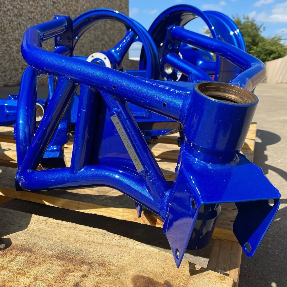 Kawasaki Ninja 636 zx6-r parts refinished in Illusion Blueberry for @combsjorge