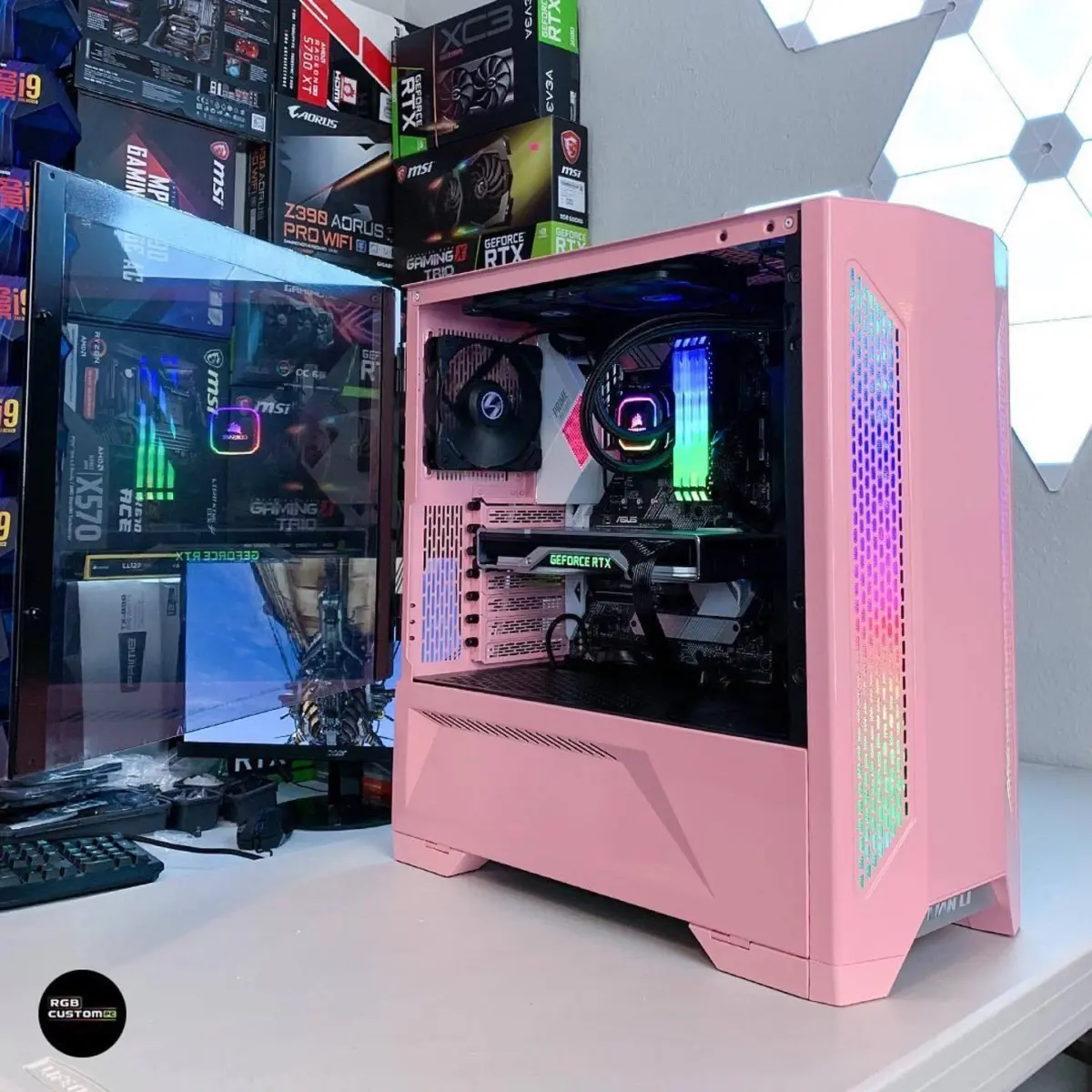 Custom computer case refinished in Pretty Pink for @rgbcustompc. Check them out for all sorts of one-of-a-kind builds!