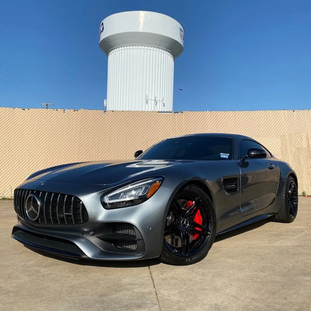 Mercedes AMG GT C wheels refinished in Wet Black