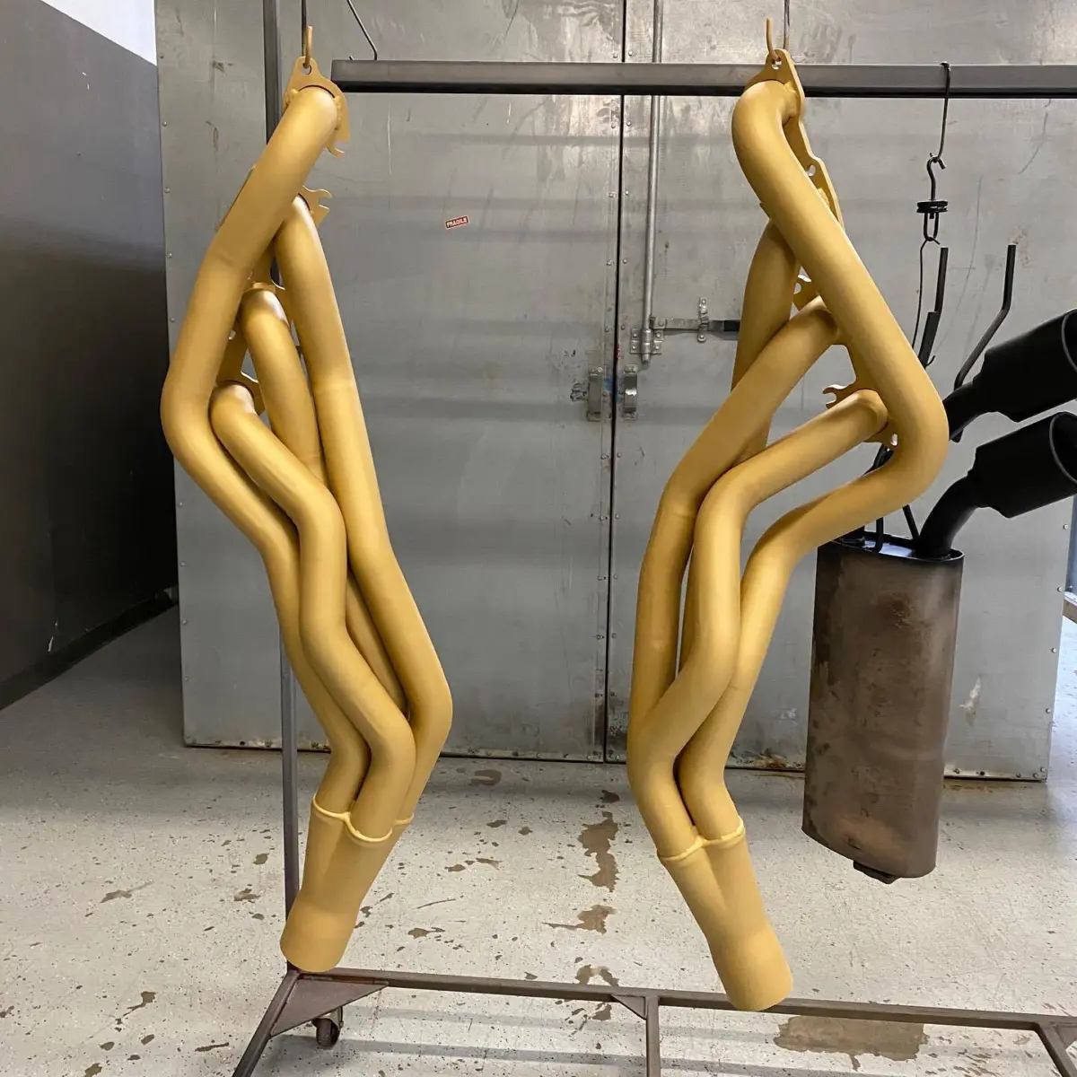 Glacier Gold Cerakote High Temp on a set of long tube headers