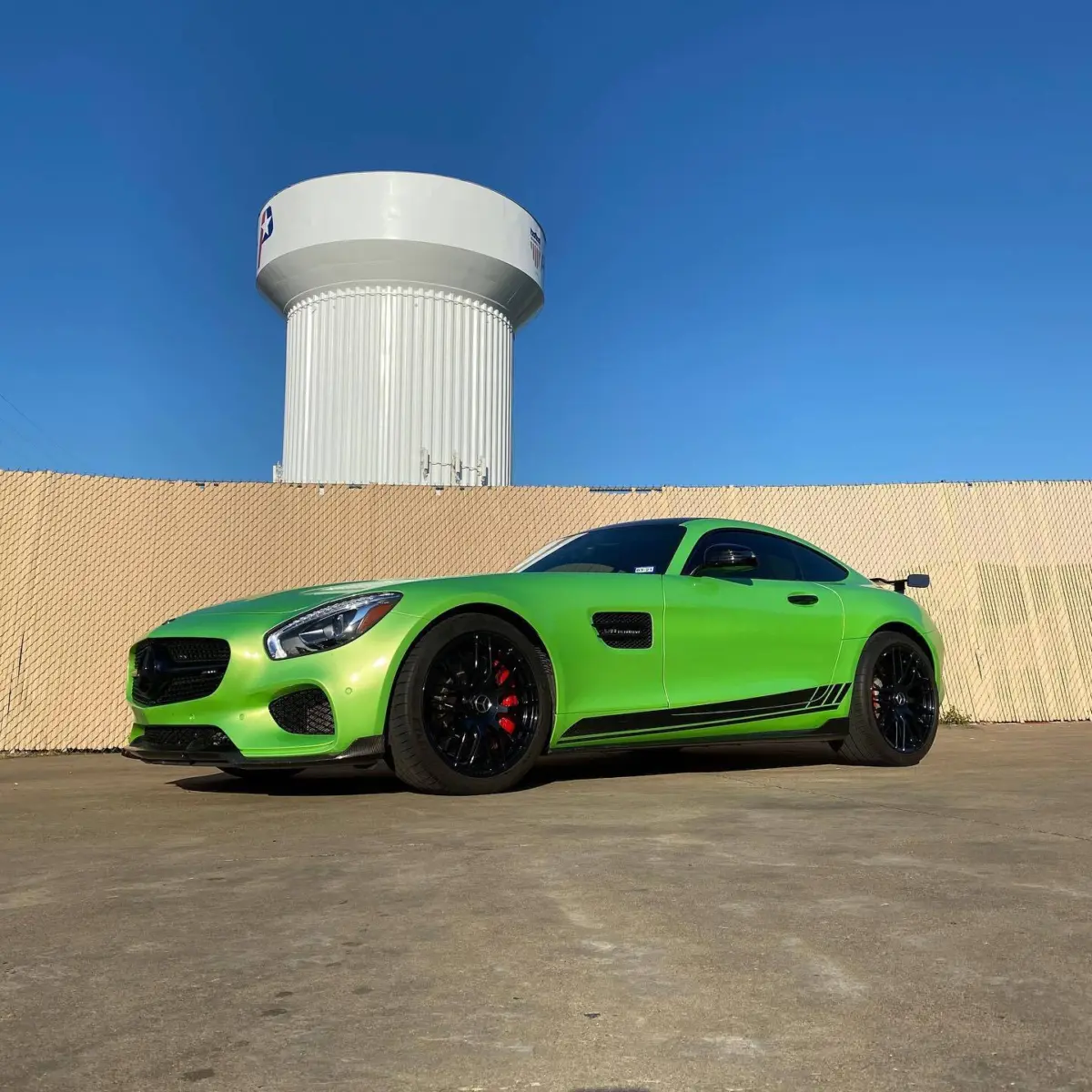 Mercedes AMG GT S wheels refinished in Metallic Black