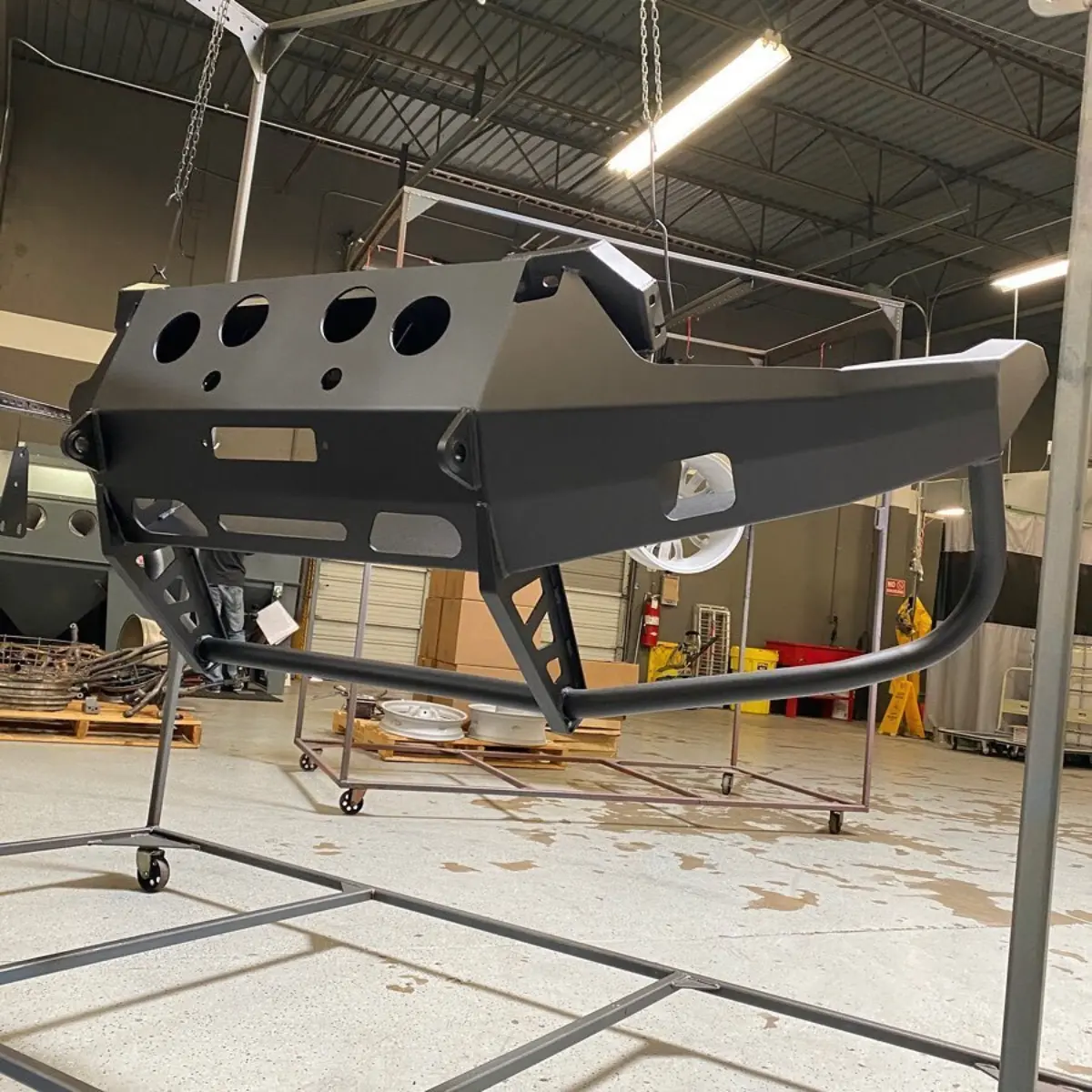 Off-road truck bumper refinished in Texture Black