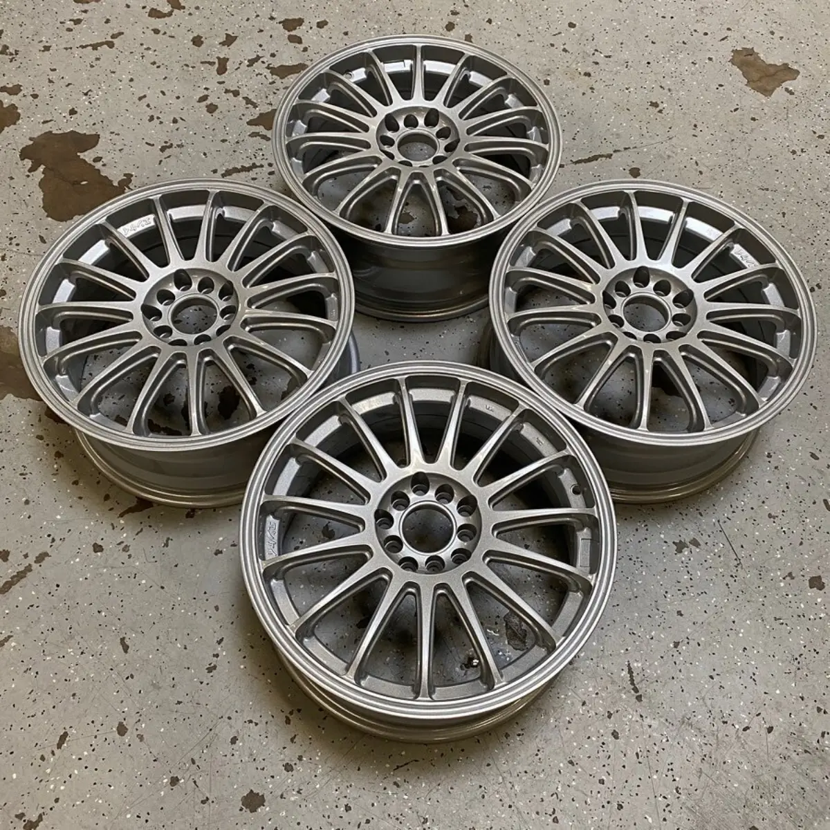 Enkei wheels refinished in Class A Silver
