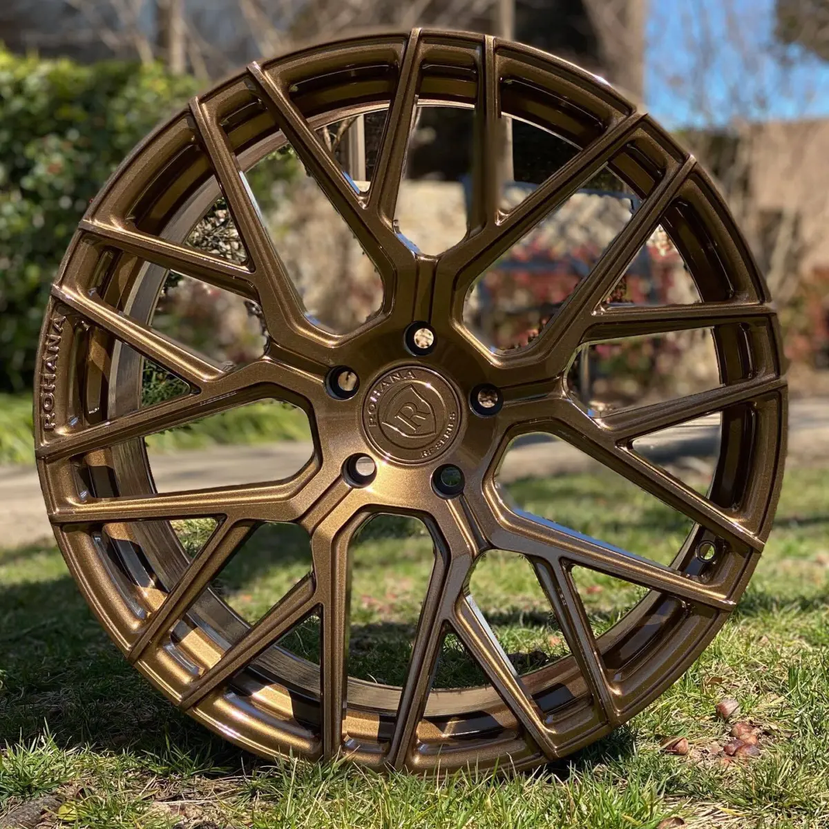 Rohana wheels refinished in a Golden Bronze for @smokey_5oh