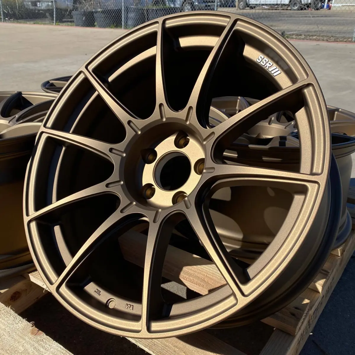 SSR wheels refinished in a Matte Golden Bronze for @_alexalcocer_