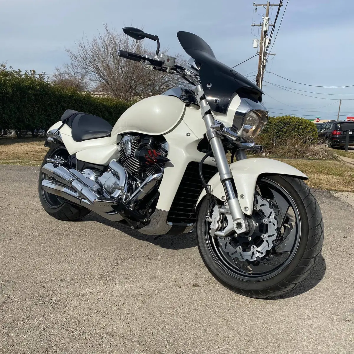 Suzuki Boulevard M109R wheels refinished in a Dark Metallic Gunmetal