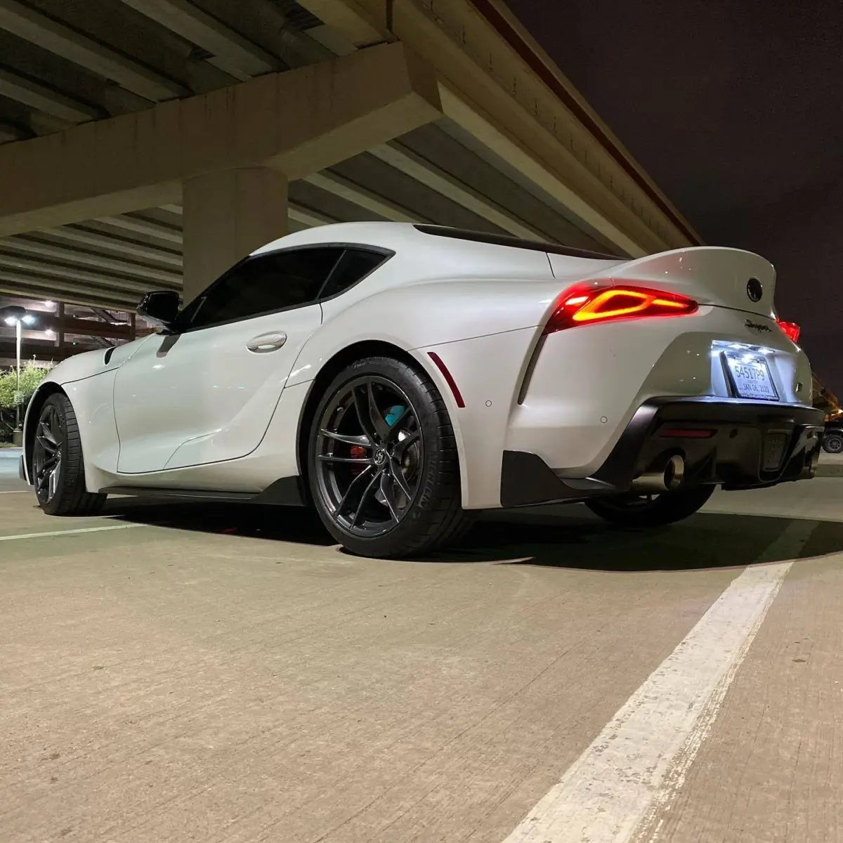 Toyota Supra wheels refinished in a Dark Metallic Gunmetal for @b.line_motorsports