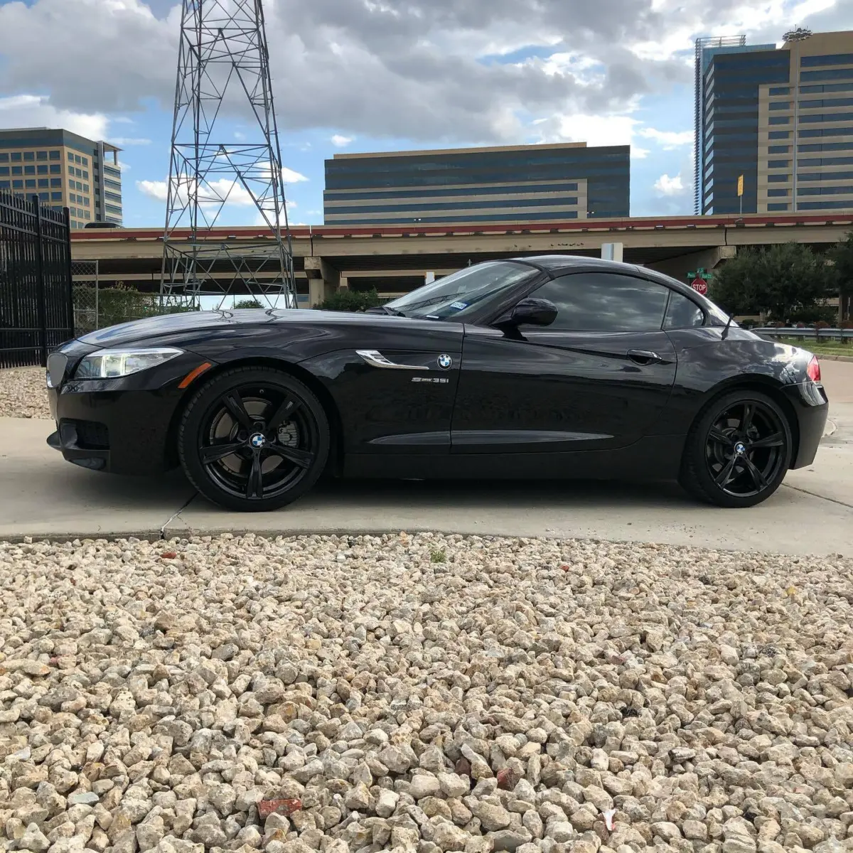 2016 BMW Z4 wheels refinished in Semigloss Black