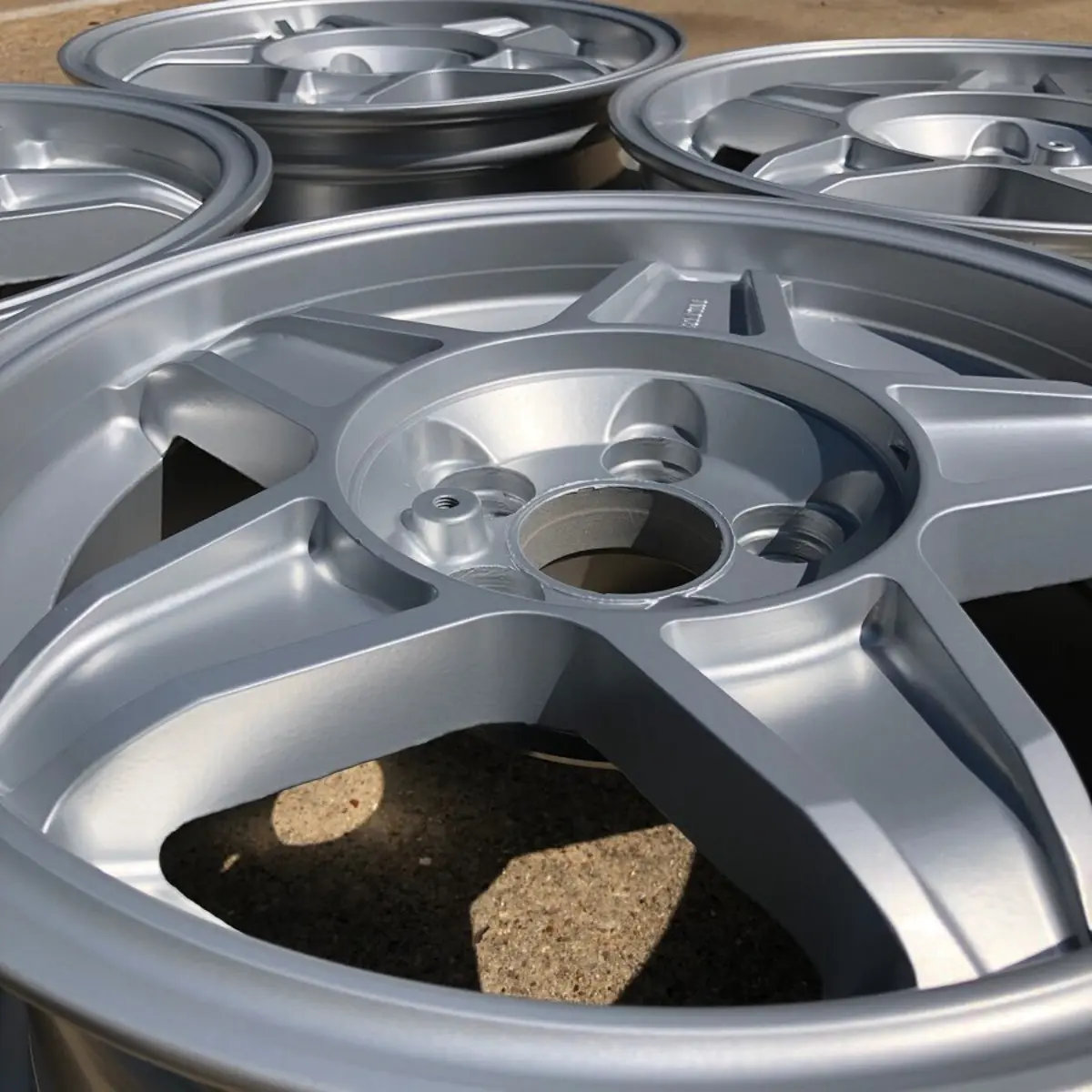 Wheels refinished in Anodized Silver