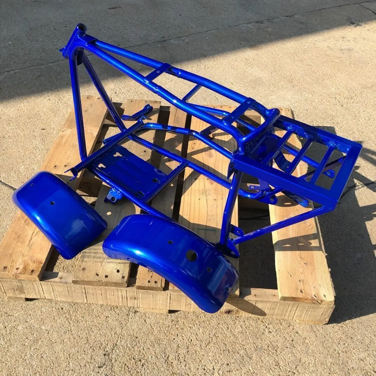 Sears Pitbike refinished in Illusion Blueberry for @andrewwaldronfilms