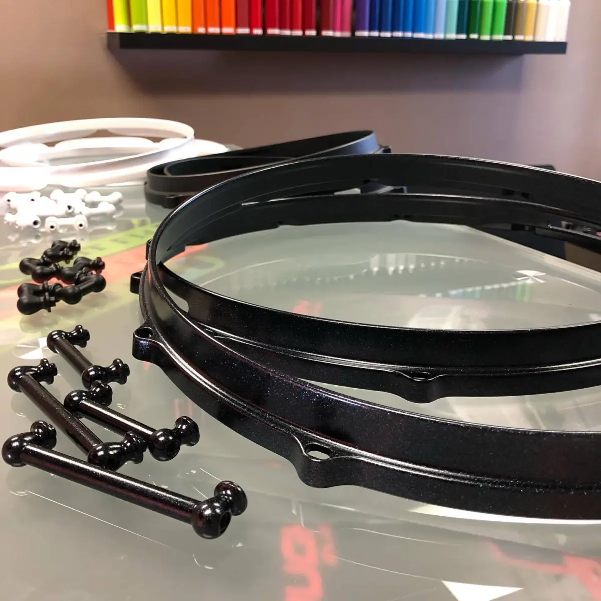 Drum Hardware refinished for @oqvistdrums