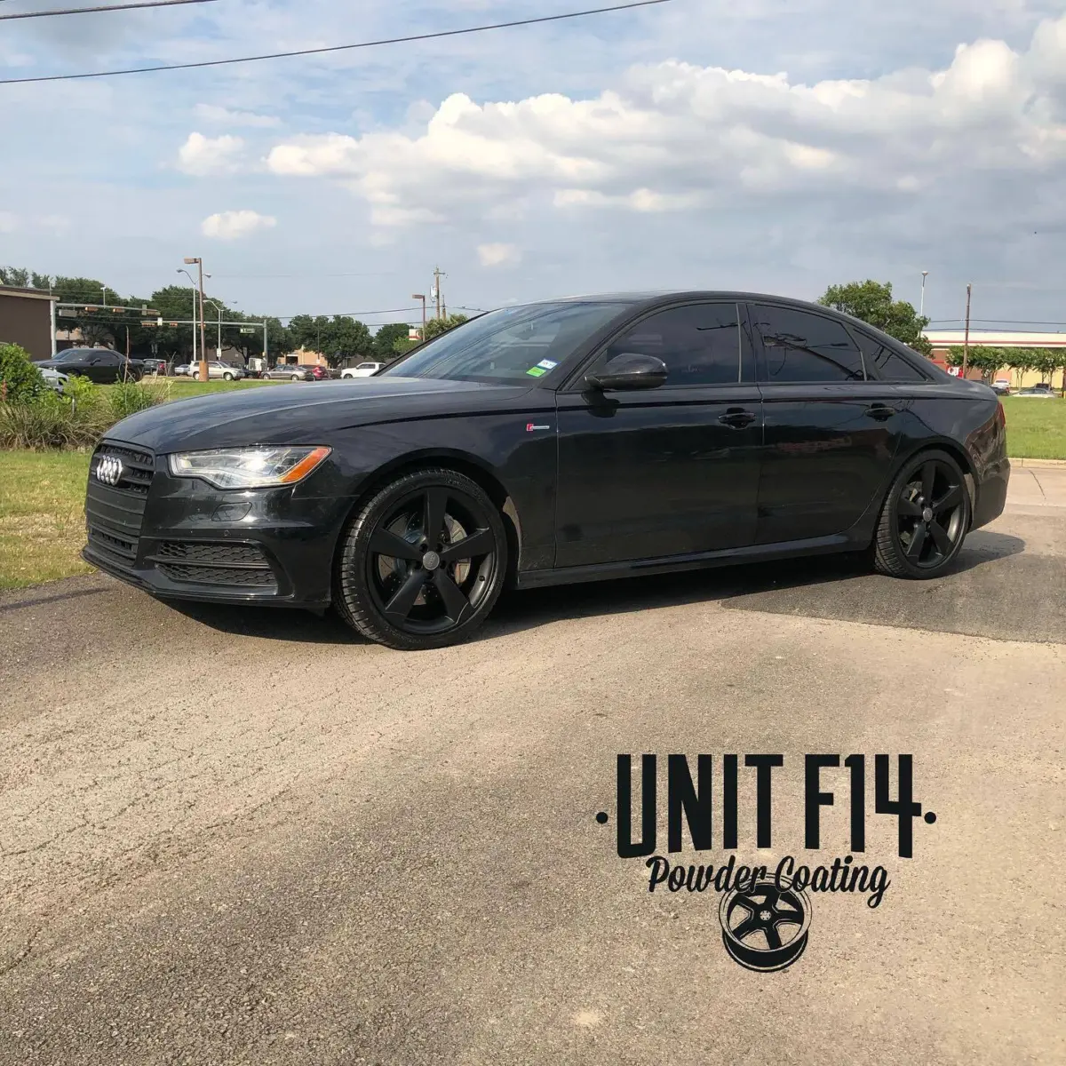 Audi A6 wheels refinished in Matte Black