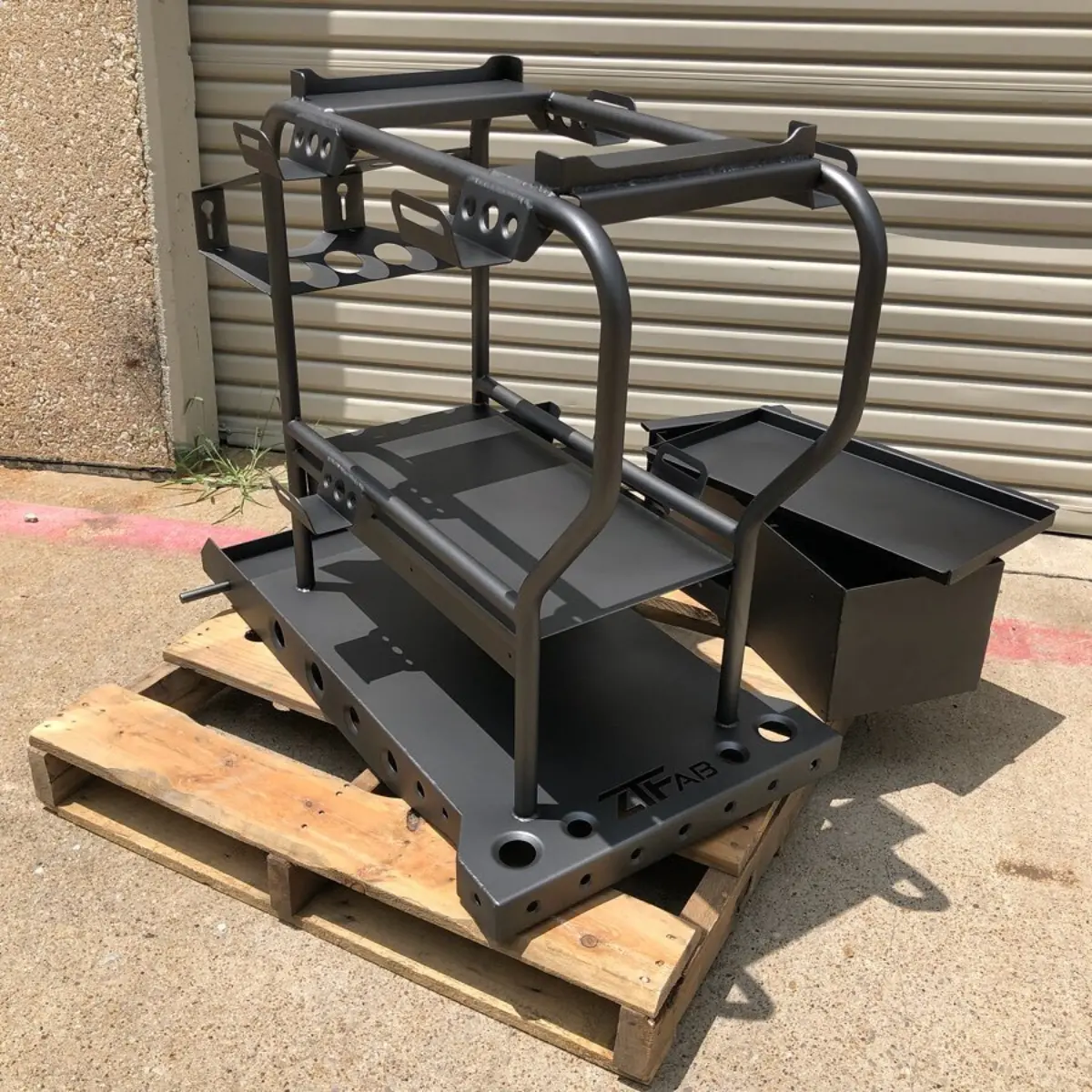 ZT Fab welding cart finished in Zinc Primer and Dark Satin Gunmetal