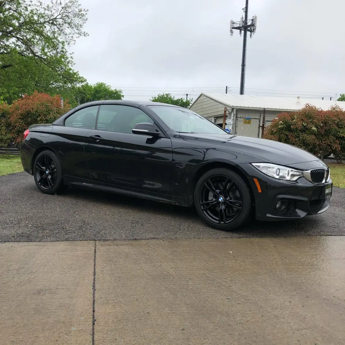 BMW wheels refinished in Semigloss Black