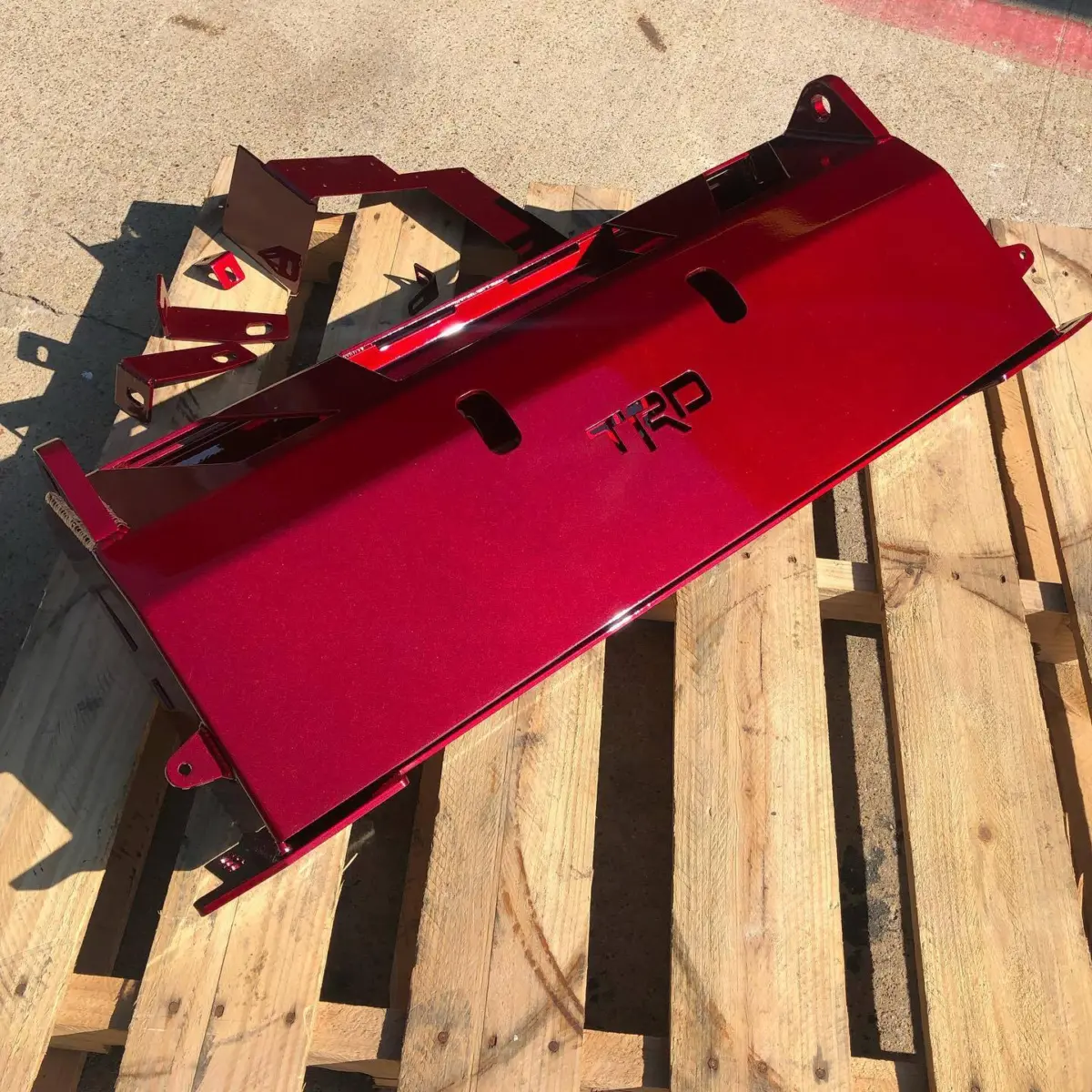 Bumper refinished in Illusion Cherry