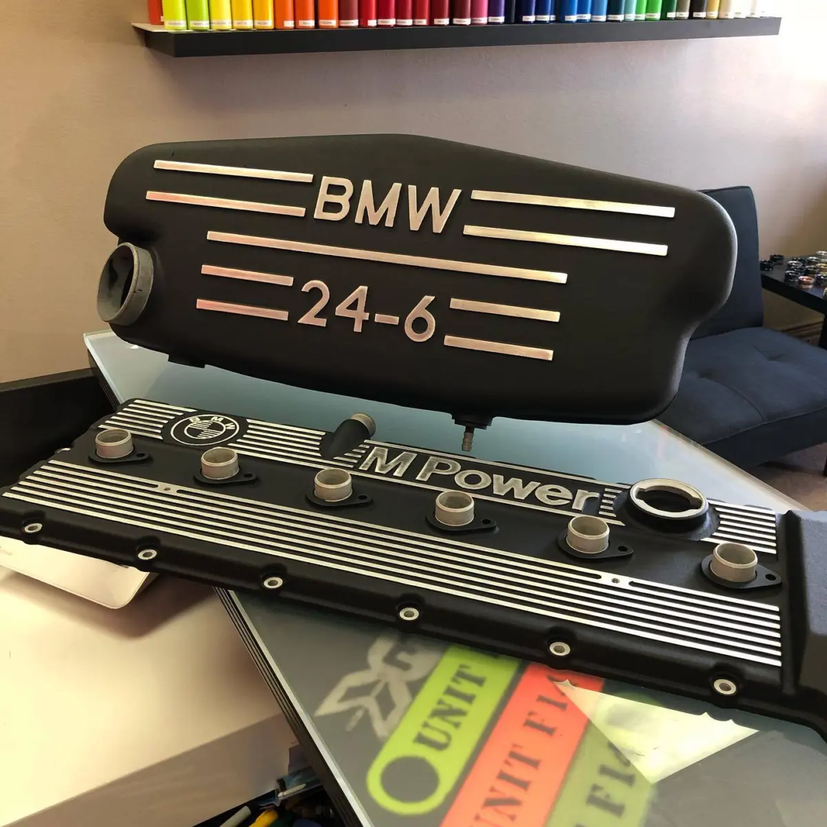 Valve cover and intake manifold refinished for @mporium_bmw