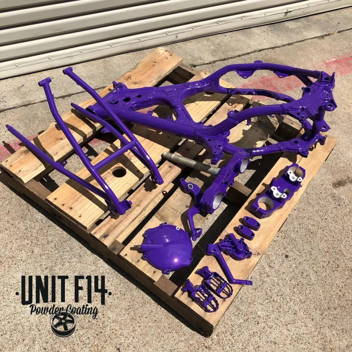 Crimson Purple and High Gloss Clear for some dirt bike parts