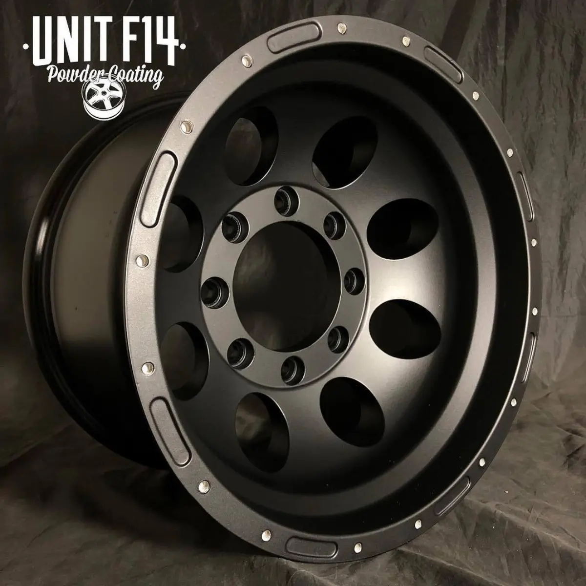 Matte Black on a set of 16x10” truck wheels