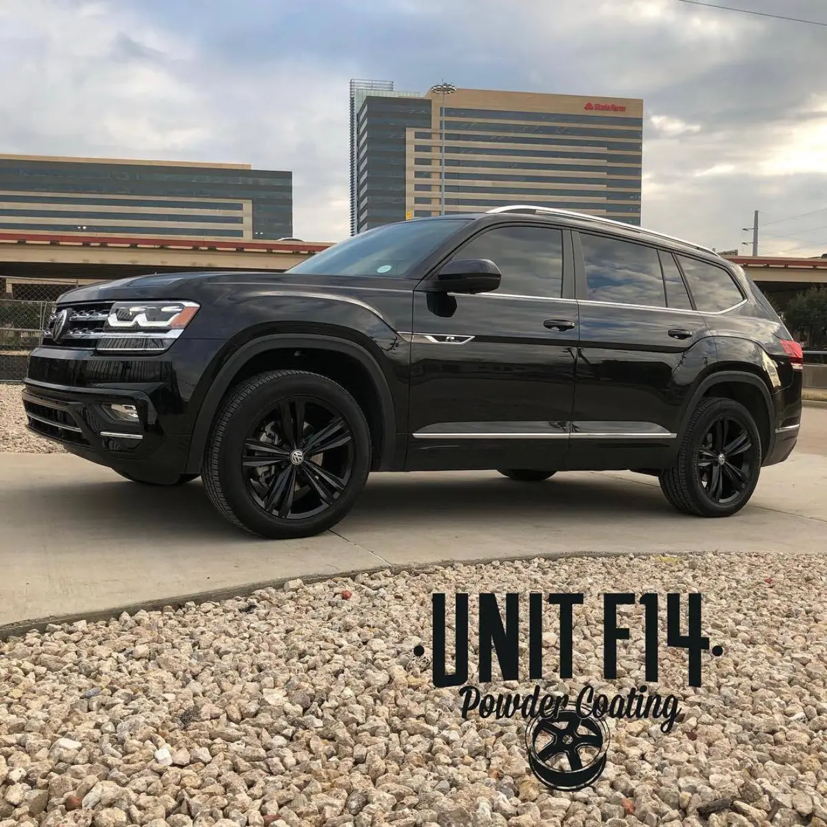 Volkswagen Atlas wheels powder coated Semigloss Black