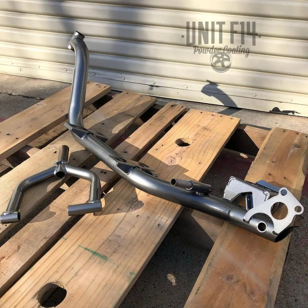 Goped frame refinished in a metallic gunmetal with clear coat