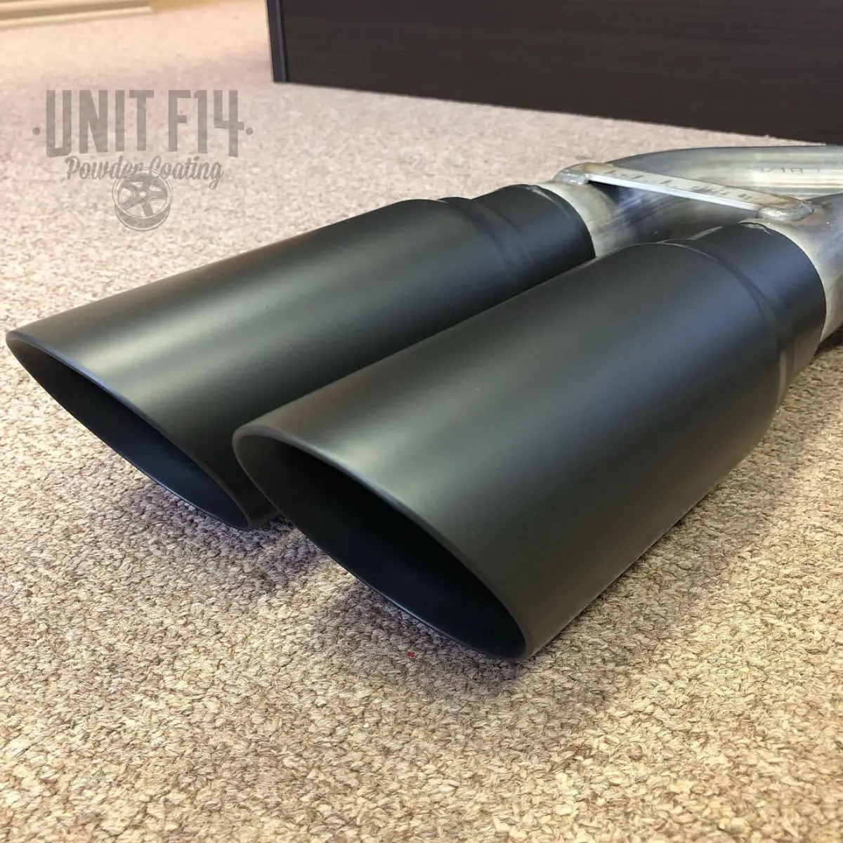 Exhaust tips in High Temp Cerakote